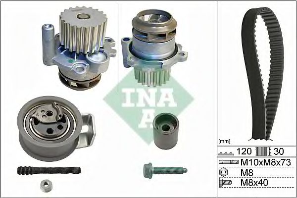 Помпа води + комплект ременя ГРМ SKF арт. 530009130