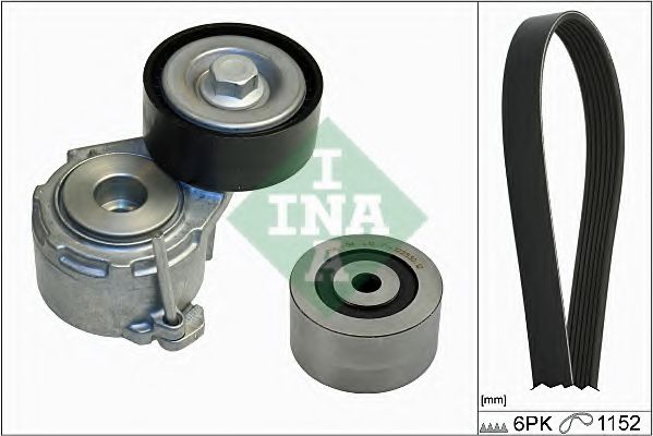 Комплект поліклиновий (ремінь+ролики) SKF арт. 529001910