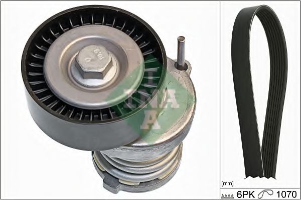 Комплект поліклиновий (ремінь+ролики) SKF арт. 529008410