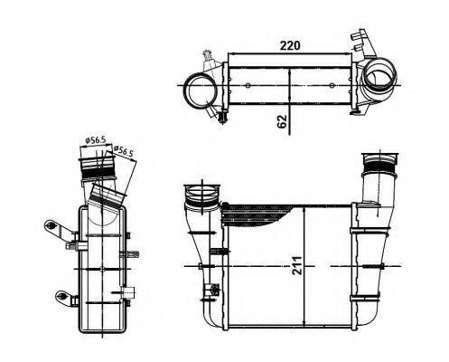 радіатор інтеркулера NISSENS арт. 30148A