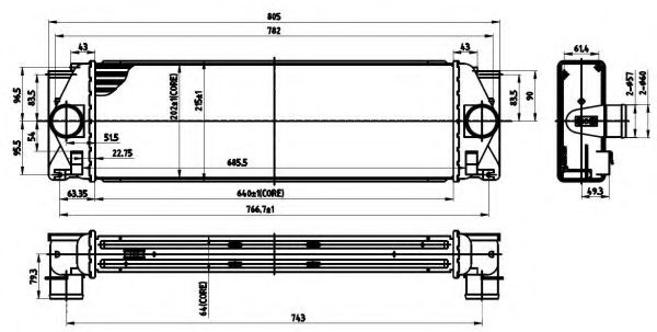30310 NRF Радіатор інтеркулера MB Sprinter 2.2-3.0 CDI/VW Cr