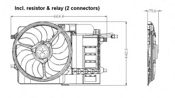 Вентилятор охлаждение двигателя
