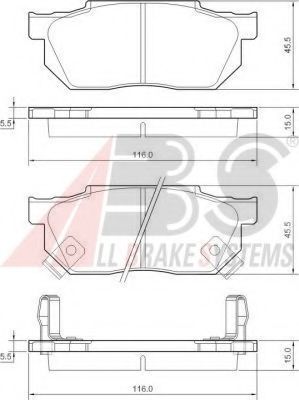 Гальмівні колодки пер. Civic/Prelude/Accord 81-95 NIPPARTS арт. 36167