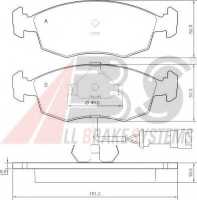 Гальмiвнi колодки дисковi з датчиком BREMBO арт. 36519