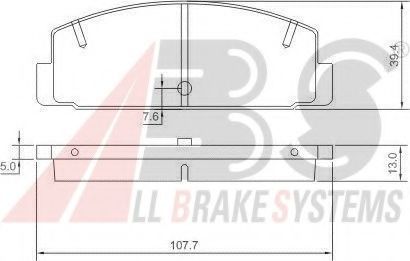 Гальмівні колодки зад. Mazda 323/626 94-04 (akebono) BOSCH арт. 36571