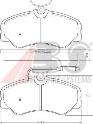 Гальмівні колодки пер. 405/J5/A3/C25/Ducato/AR Series 85-99 BREMBO арт. 36589