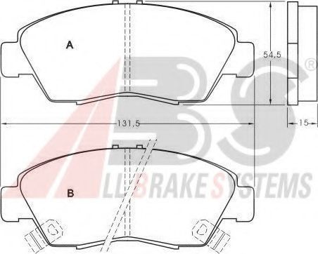 Колодка гальм. диск. HONDA CIVIC передн. (вир-во ABS) ATE арт. 36784