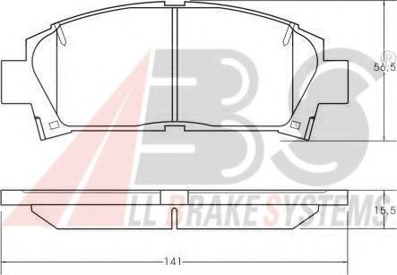 Гальмівні колодки пер. Avensis/Camry/Carina 89-03 ASHIKA арт. 36866