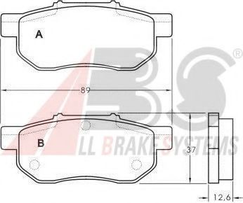 Гальмівні колодки зад. Jazz/City/Fit/Civic/Ballade/CRX 92- REMSA арт. 36870