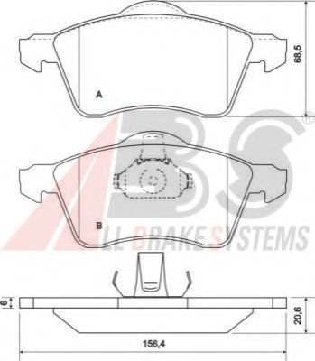 Гальмівні колодки пер. T4 2.5TDI 96-03 (R15) BOSCH арт. 36986