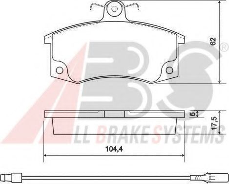 Колодка гальм. диск. ВАЗ 2110-12 перед. (вир-во ABS) BOSCH арт. 37079