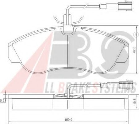 Гальмiвнi колодки дисковi з датчиком BREMBO арт. 37171