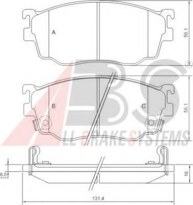 Гальмiвнi колодки дисковi TOKO CARS арт. 37189