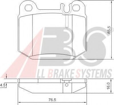 Колодка гальм. диск. MB ML KLASSE (W163) задн. (вир-во ABS) BREMBO арт. 37194