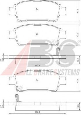 Гальмівні колодки зад. Estima/Previa/Avensis 00-06 BREMBO арт. 37228