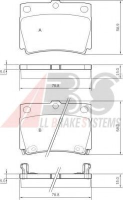 Колодка гальм. MITSUBISHI Challenger / Pajero Sport задн. (вир-во ABS) RIDER арт. 37284