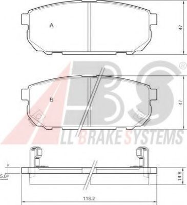 Гальмівні колодки зад. Kia Sorento 02- (sumitomo) WOKING арт. 37362