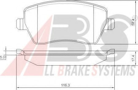 Колодка гальм. диск. NISSAN/RENAULT MICRA/MODUS передн. (вир-во ABS) ATE арт. 37395