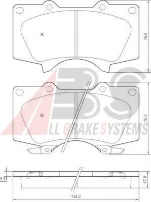 Гальмiвнi колодки дисковi 135mm BLUEPRINT арт. 37420