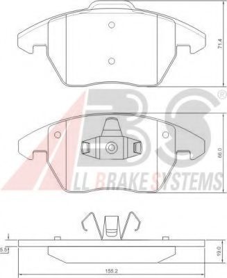 Гальмівні колодки пер. Citroen C4/Peugeot 207/208/307/308/Jetta IV 07- WOKING арт. 37429