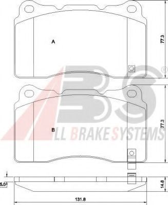 Гальмівні колодки пер. Civic/Lancer/Impreza 2.0-2.5 01- BLUEPRINT арт. 37447