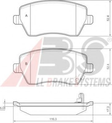 Колодка гальм. диск. SUZUKI SWIFT передн. (вир-во ABS) FERODO арт. 37478