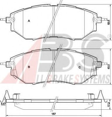 Гальмівні колодки пер. Subaru Legacy IV/Outback 03- (akebono) TEXTAR арт. 37502