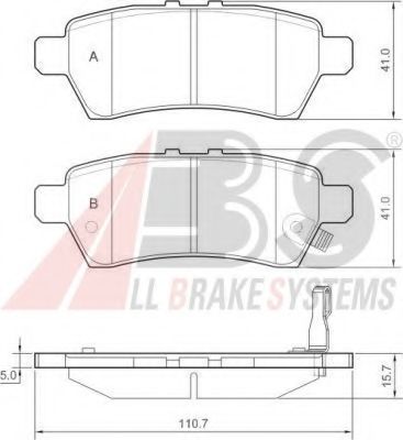 Гальмівні колодки зад. Nissan Pathfinder 05- (Tokico) BREMBO арт. 37536