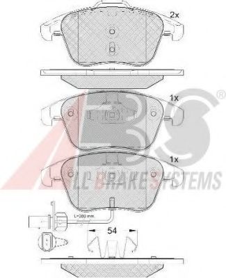 Гальмівні колодки пер. Tiguan 07-/Sharan 10- (Ate-Teves) RIDER арт. 37612