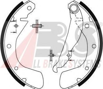 Гальмiвнi колодки барабаннi не для ABS BOSCH арт. 8884