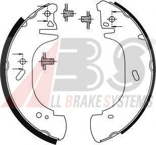 Колодка гальм. барабан. FORD/OPEL/RENAULT TRANSIT/MOVANO/MASTER задн. (вир-во ABS) BREMSI арт. 8941