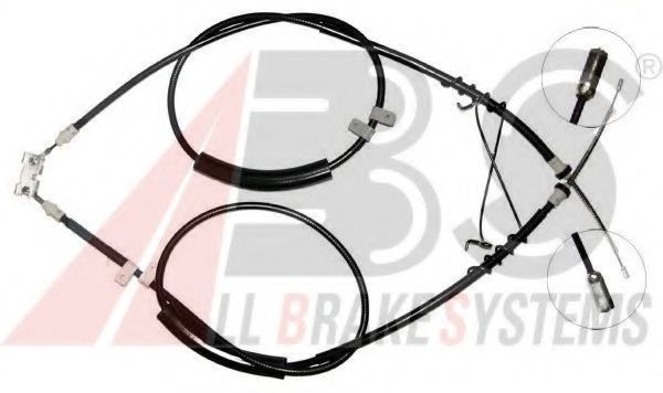 Трос ручного гальма зад. Connect 08- ЛПр. низька база/ABS 1818/16941818/1690