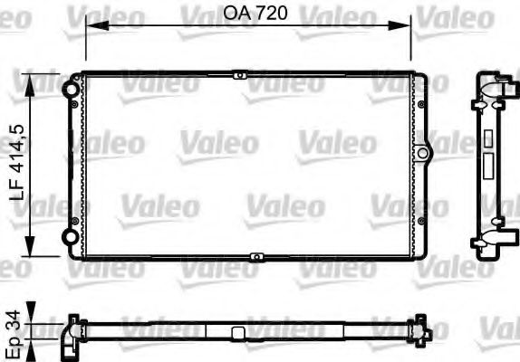 Радіатор двигуна VW CALIFORNIA T4 CAMPER, TRANSPORTER T4 2.5D 09.95-04.03