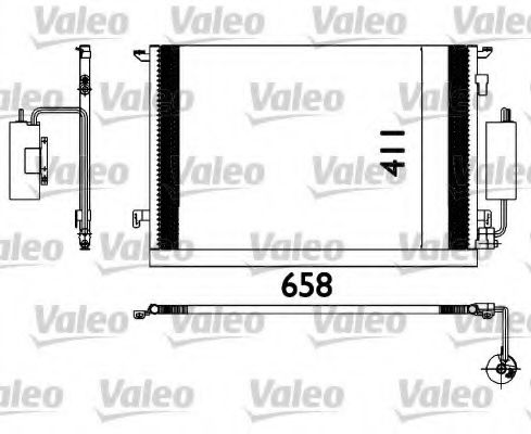 Радіатор кондиціонера FIAT; OPEL (вир-во VALEO) DELPHI арт. 817648