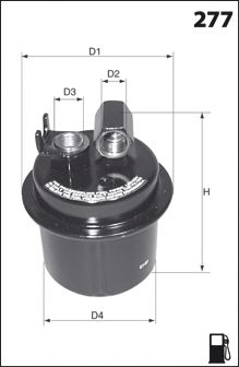 ELE6024 Фільтр палива ( аналогWF8072/KL108) BOSCH арт. ELE6024