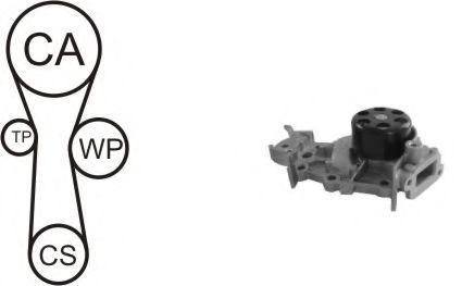 WPK-174101 Насос охолоджуючої рідини + комплект зубчатого ременя INA арт. WPK174101