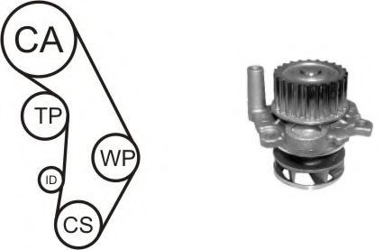 Водяний насос + комплект зубчатого ременя SKF арт. WPK937707