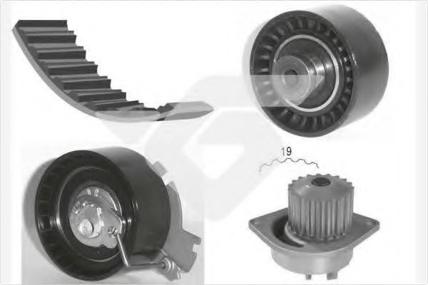 Помпа води + комплект ремня ГРМ BOSCH арт. KH281WP37