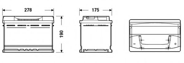 74 Ah/12V EXIDE EXCELL  Euro EB740 BOSCH арт. EB740