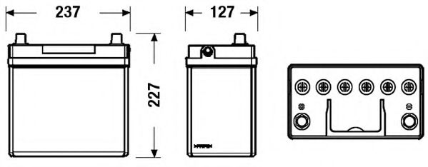 Стартерна батарея (акумулятор) BOSCH арт. EB455