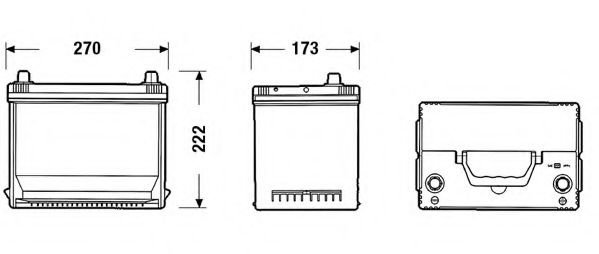 Акумулятор 75Ah-12v Exide PREMIUM (270х173х222), R, EN630 Азія BOSCH арт. EA754