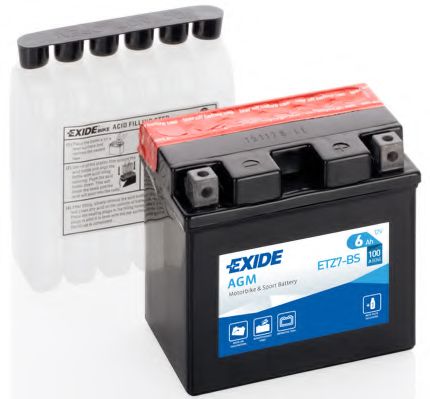 Аккумулятор 6Ah-12v Exide AGM (ETZ7-BS) (113х70х105) R, EN100