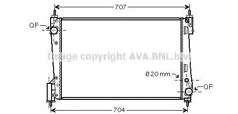 Радіатор охолодження CORSA D 13CDTi MT 06-(вир-во AVA)