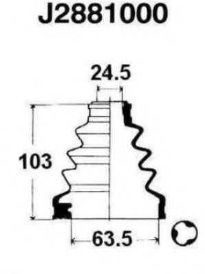 Пильовик приводу колеса BLUEPRINT арт. J2881000