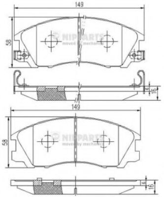 Гальмiвнi колодки дисковi SPK арт. J3600534