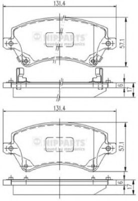 Гальмiвнi колодки дисковi JAPANPARTS арт. J3602101