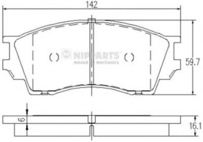 Гальмівні колодки JAPANPARTS арт. J3603040