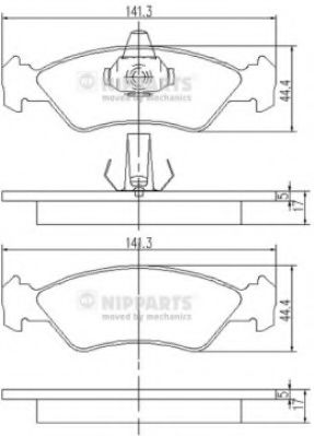 Гальмiвнi колодки дисковi BOSCH арт. J3603049