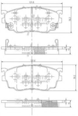 Гальмiвнi колодки дисковi ABS арт. J3603051