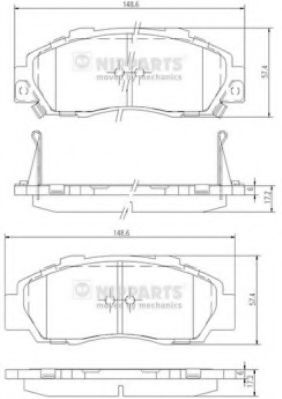 Гальмівні колодки JAPANPARTS арт. J3604032